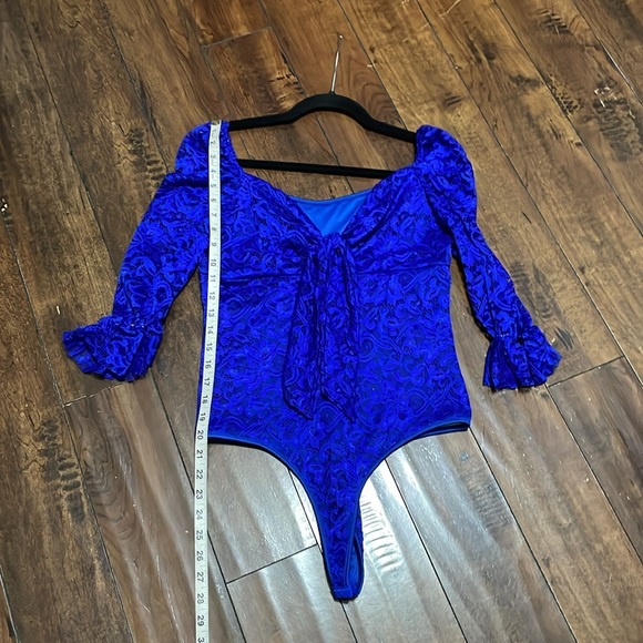 Body Shaper Faja Blouse Top Blue Lace Made in Colombia Body Control Size XL - Picture 8 of 13